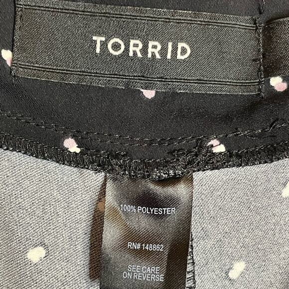 Torrid Polka Dot Black Wide Leg Office Dress Slacks Pants Plus Size 26 - Picture 10 of 10